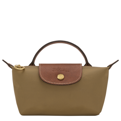 Le Pliage Original Pouch with handle , Olive - Recycled canvas