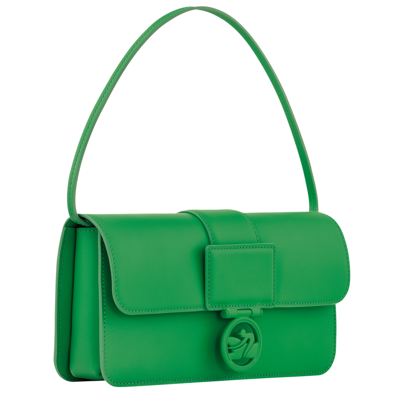 Sac baguette M Box-Trot , Cuir - Gazon  - Vue 3 de 5