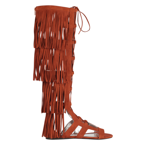 Platte sandalen, 504 Cognac Platte sandalen, 504 Cognac, hi-res