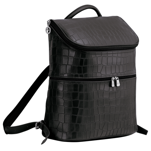 Croco Block Backpack, Black