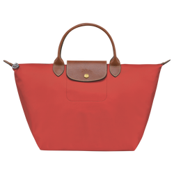 Le Pliage Original M Handbag , Tomato - Recycled canvas
