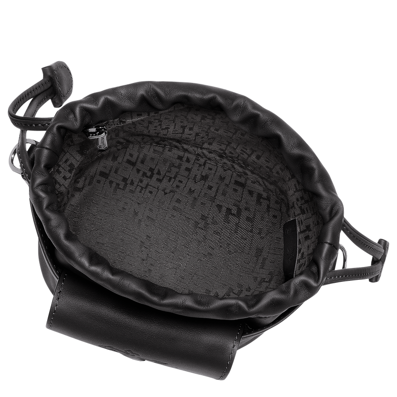 Le Pliage Xtra XS Bucket bag , Black - Leather  - View 5 of 6