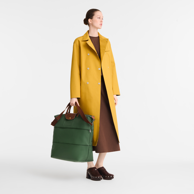 Le Pliage Original Travel bag expandable , British Green - Recycled canvas