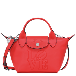 Longchamp x Robert Indiana XS Handbag , Red - Leather