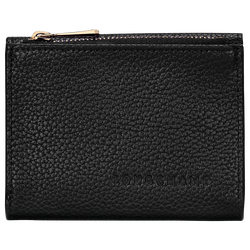 Le Foulonn&eacute; Compact wallet , Black - Leather