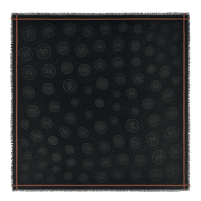 La M&eacute;daille Longchamp Shawl , Black - Cotton blend