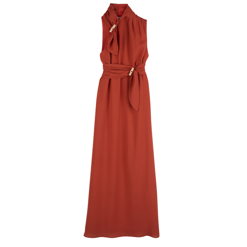 Vestido , Gabardina - Vermelho  - Vista 1 de  5