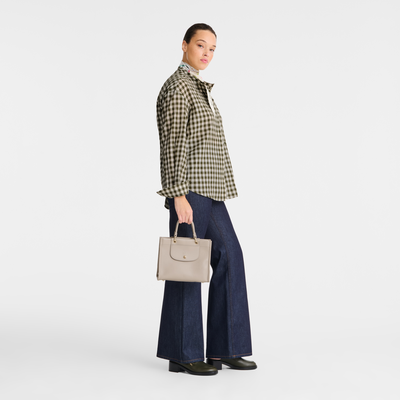Sac à main S Cabas Longchamp , Cuir - Argile