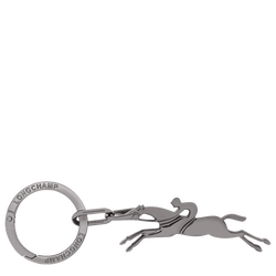 Cavalier Longchamp Keyring , Black - Metal