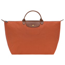 Le Pliage Original L Travel bag , Brick - Recycled canvas