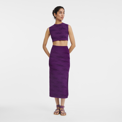 半身裙 , 紫色 - 針織