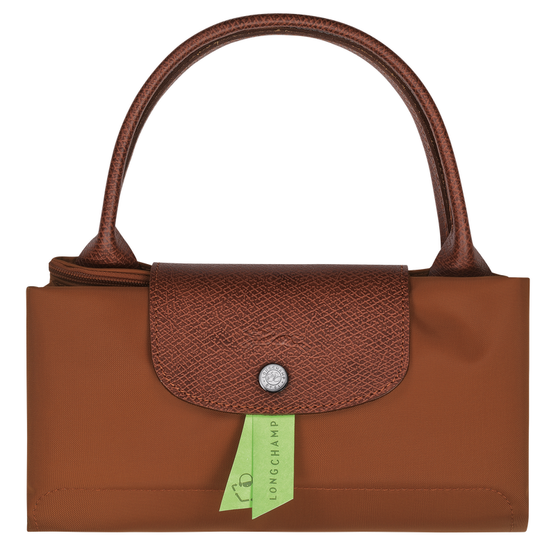 Le Pliage Green M Handbag , Cognac - Recycled canvas  - View 6 of  6
