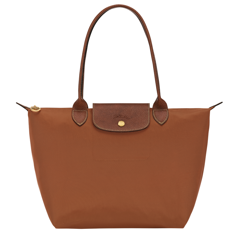 Borsa da spalla M Le Pliage Original , Tela riciclata - Cognac  - View 1 of  6