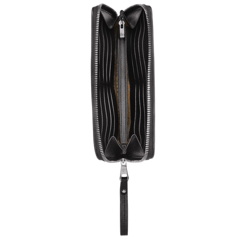 Portefeuille long zippé, 001 Noir Portefeuille long zippé, 001 Noir, hi-res
