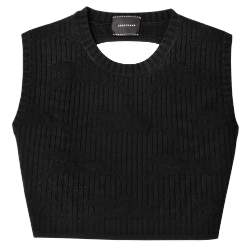 Sleeveless top Black - Knit | Longchamp US