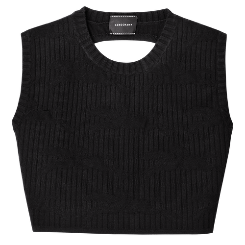 Sleeveless top , Black - Knit - View 1 of 3