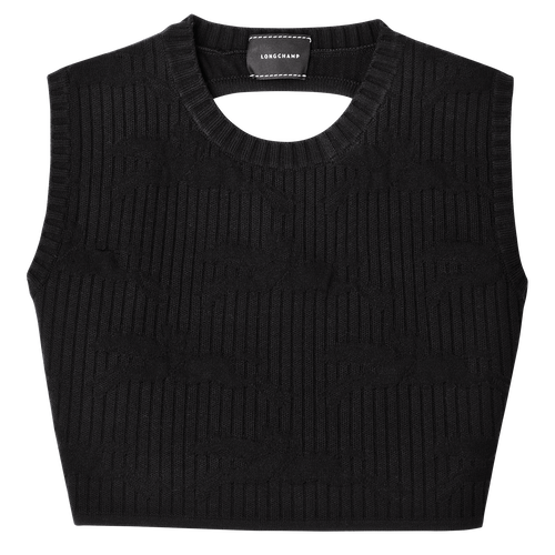 Sleeveless top , Black - Knit - View 1 of  3