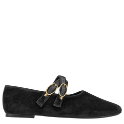 Le Foulonné Ballerinas , Black - Leather