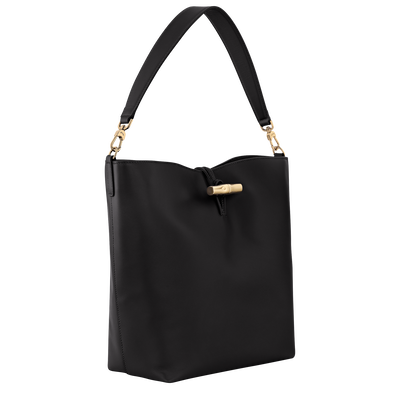 Le Roseau Schultertasche M, Schwarz