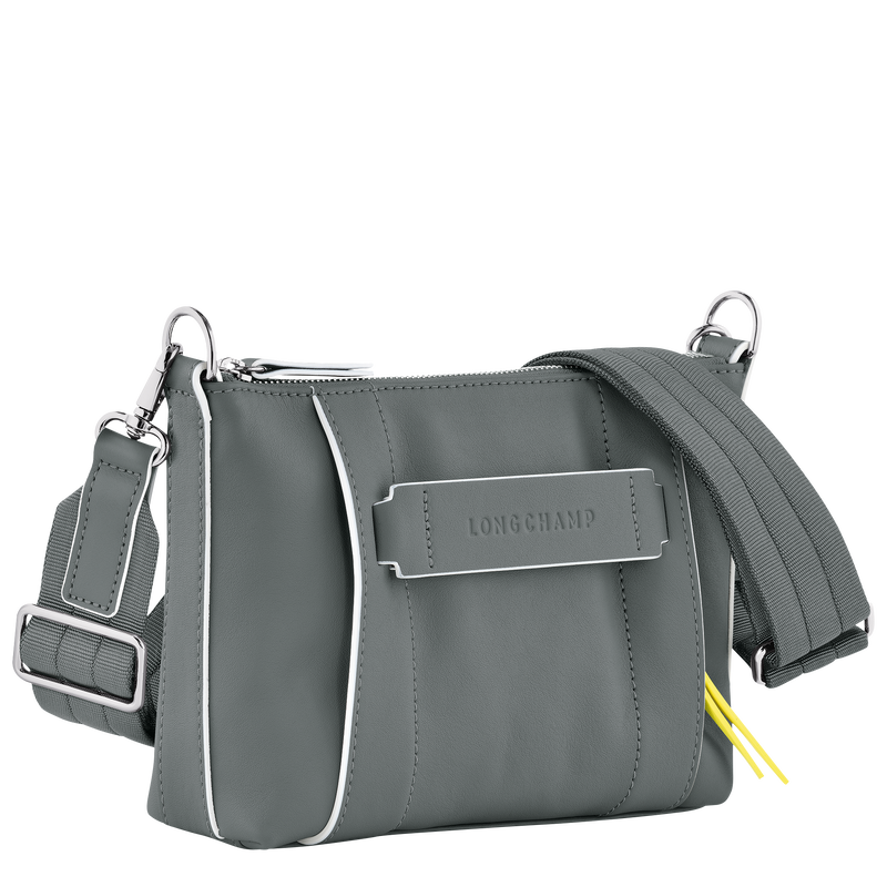 Longchamp 3D 系列 斜背袋 S , 鐵灰色 - 皮革  - 查看 3 4