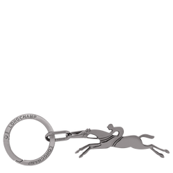 Cavalier Longchamp Keyring , Black - Metal