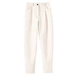 Trousers , Ecru - Cotton
