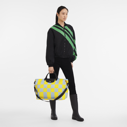 Le Pliage 系列 旅行袋 S , 天藍色/黃色 - 帆布
