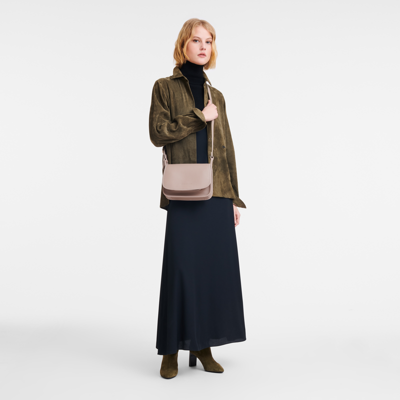 Umhängetasche M Le Foulonné Leder - Turteltaube | Longchamp DE