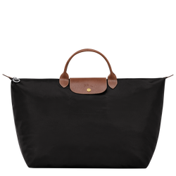 Le Pliage Original L Travel bag , Black - Recycled canvas