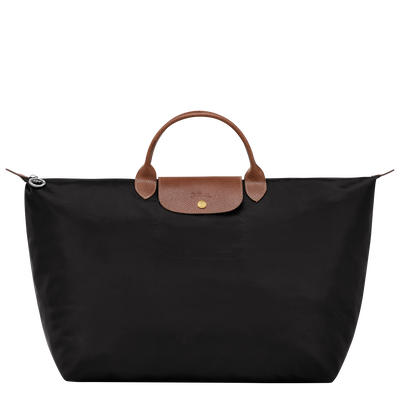 Le Pliage Original L Travel bag , Black - Recycled canvas