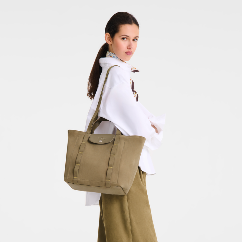 Le Pliage Collection M Tote bag , Lichen - Canvas  - View 7 of  7