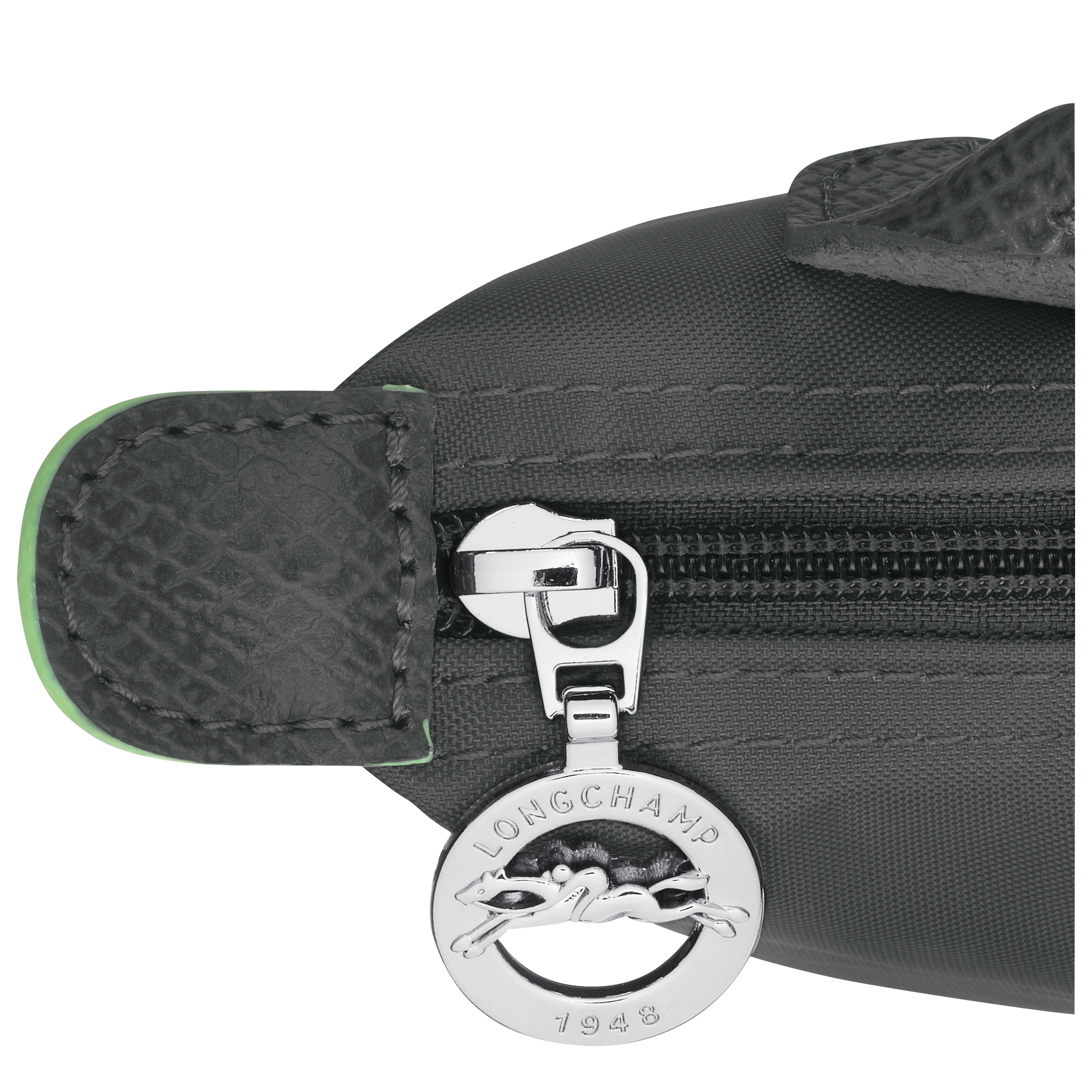 Pouch with handle, Graphite - View 6 of
6 - zoom in Le Pliage Green Pouch with handle, Graphite