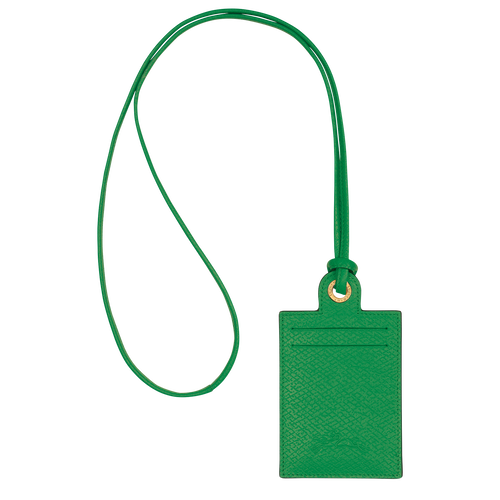 Épure Card holder with necklace, Green