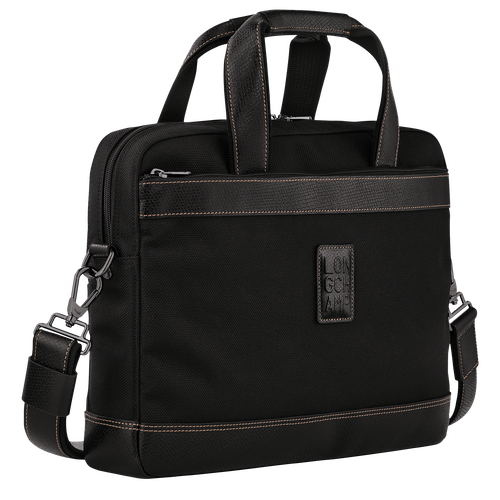 Boxford S Briefcase , Black - Recycled canvas - View 3 of 5