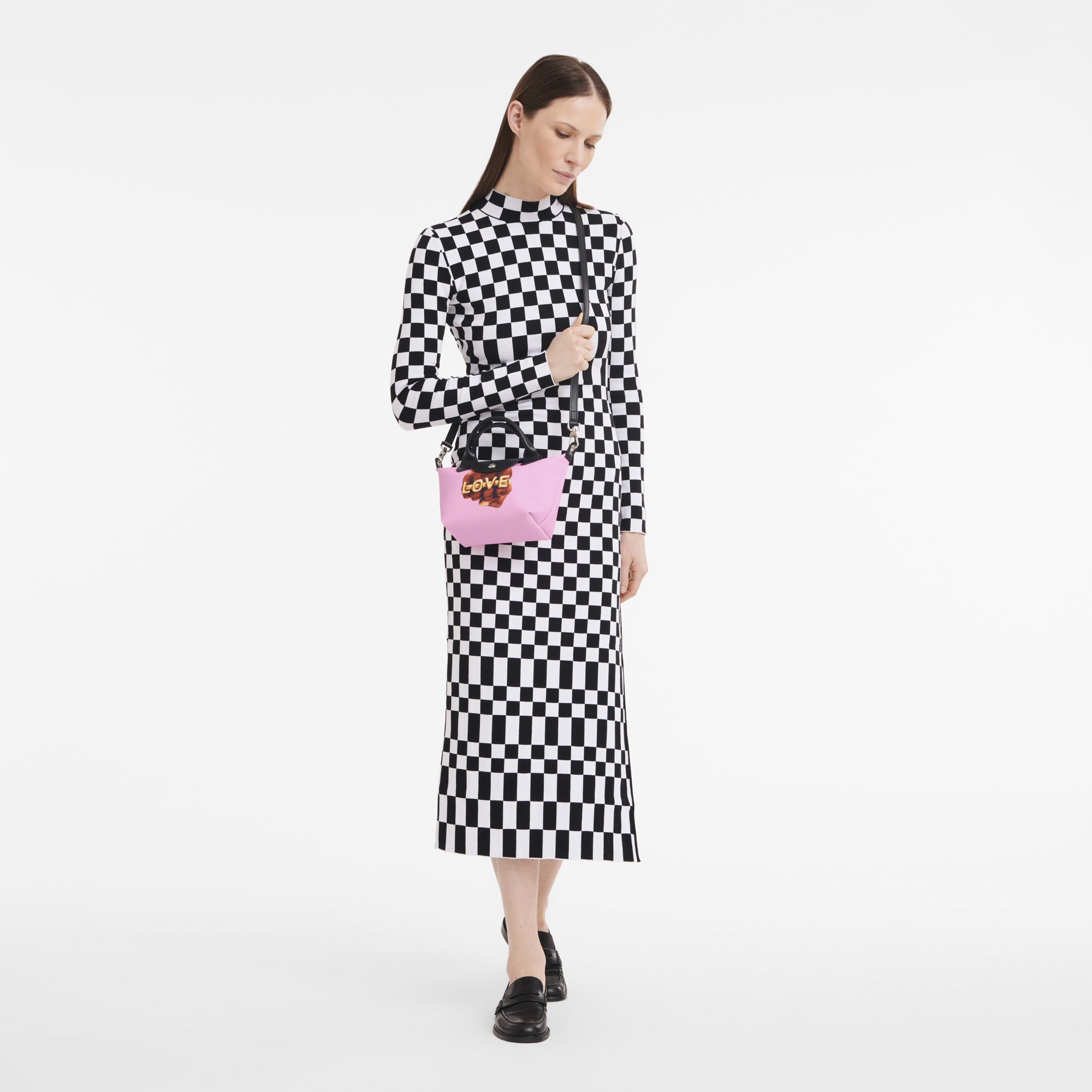 Longchamp x ToiletPaper Handbag XS, Pink