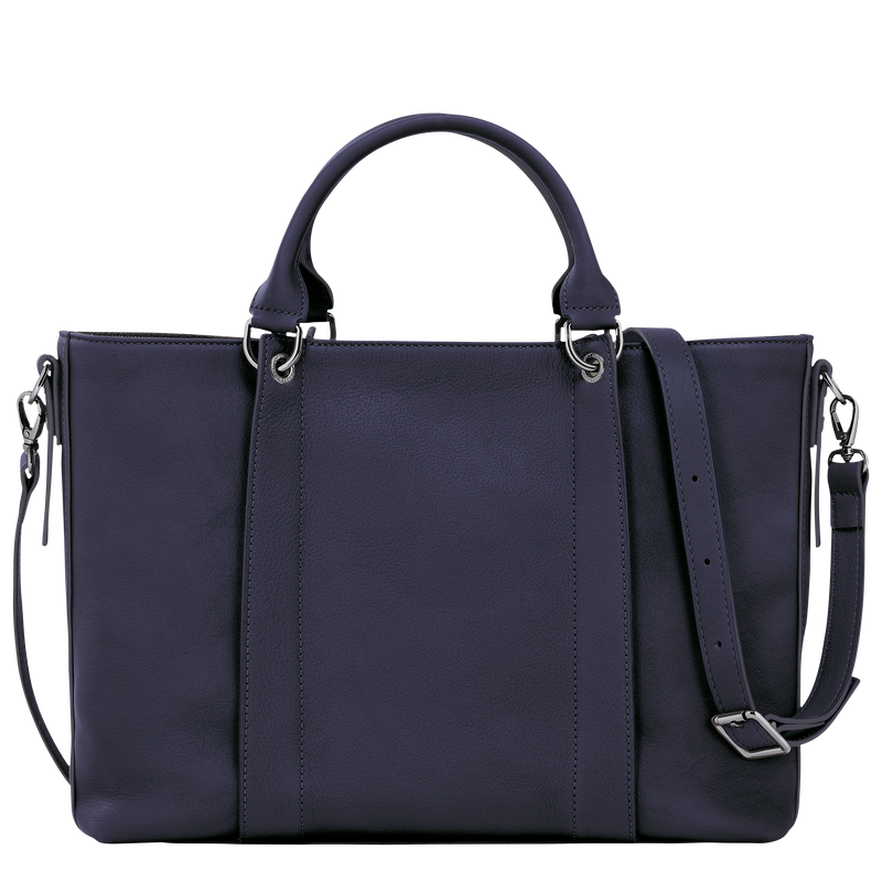 Longchamp 3D 手提包 L , 藍莓色 - 皮革  - 查看 4 5