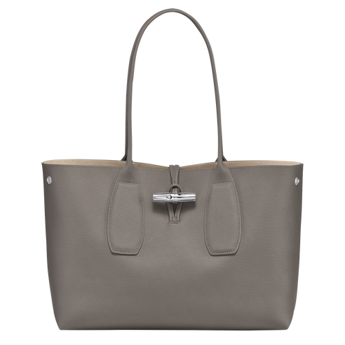 Le Roseau L Tote bag , Turtledove - Leather - View 5 of 6