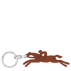 Le Pliage Original Key ring , Brown - Leather