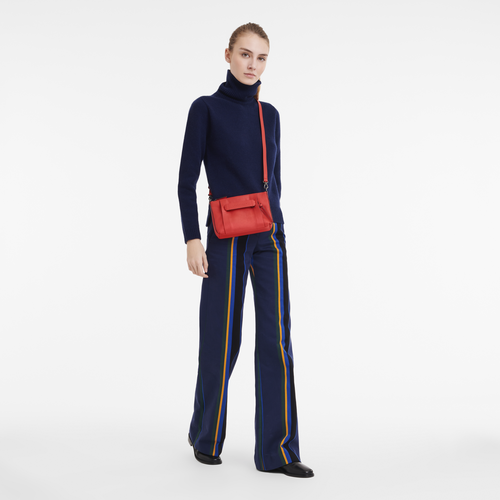 Longchamp 3D 斜背袋 S , 紅色 - 皮革 - 查看 2 4