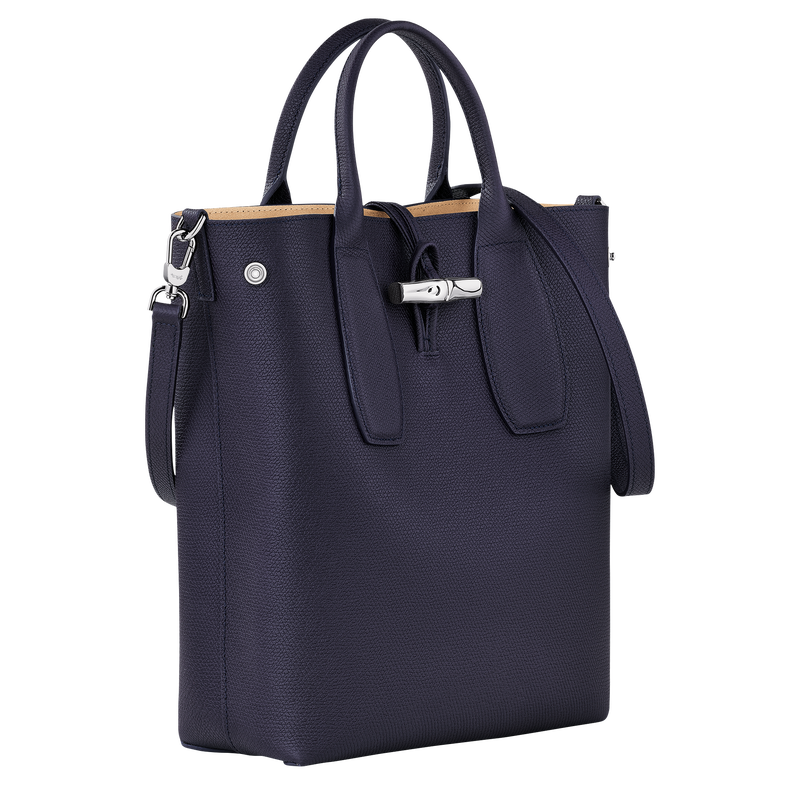 Le Roseau M Crossbody bag , Bilberry - Leather  - View 3 of  5