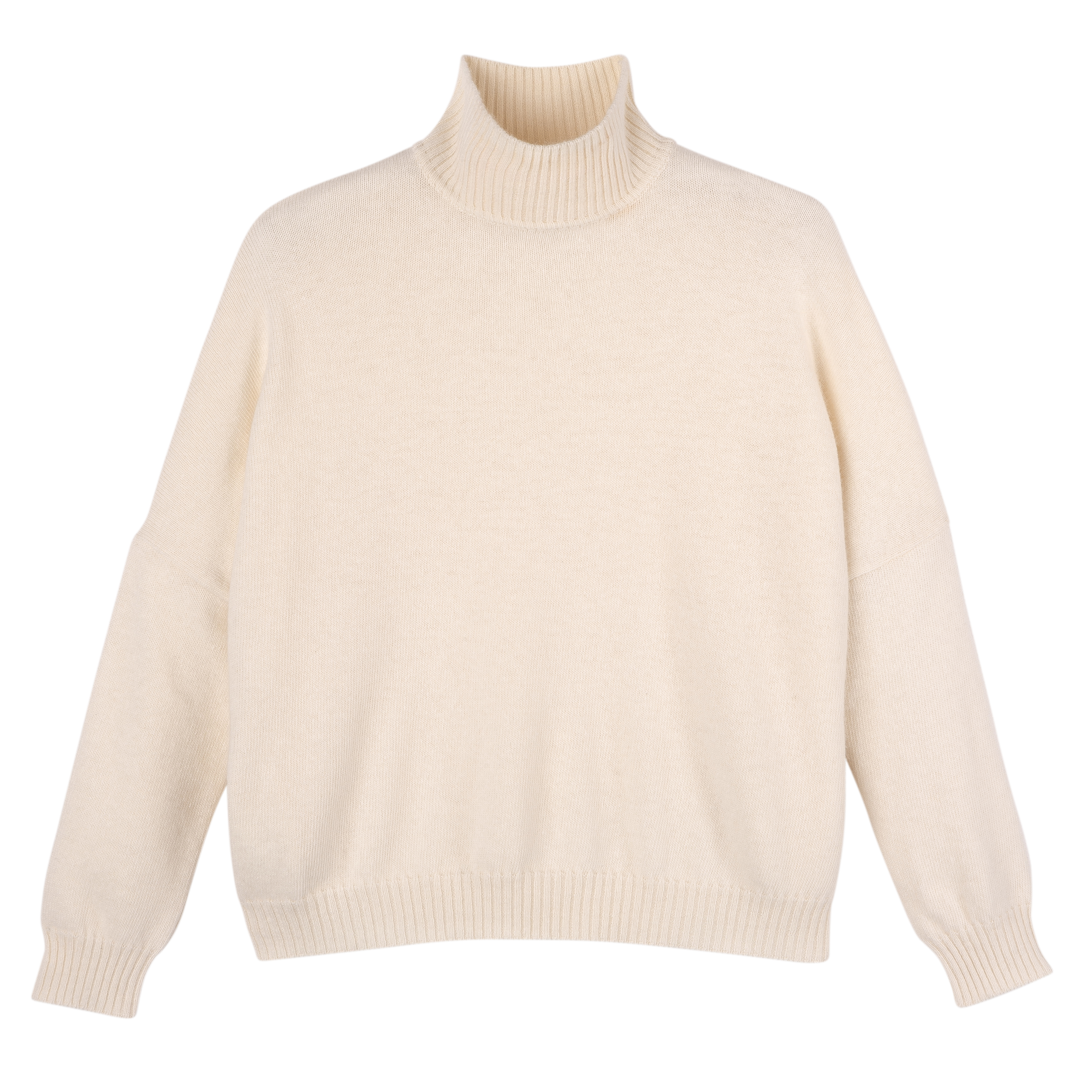 null High neck sweater, Ivory