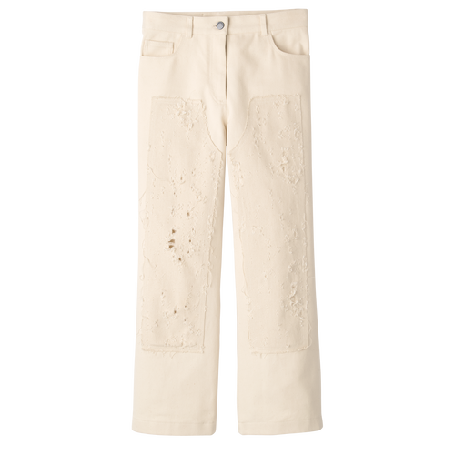 Pantalon , Gabardine - Ecru - Vue 1 de 4