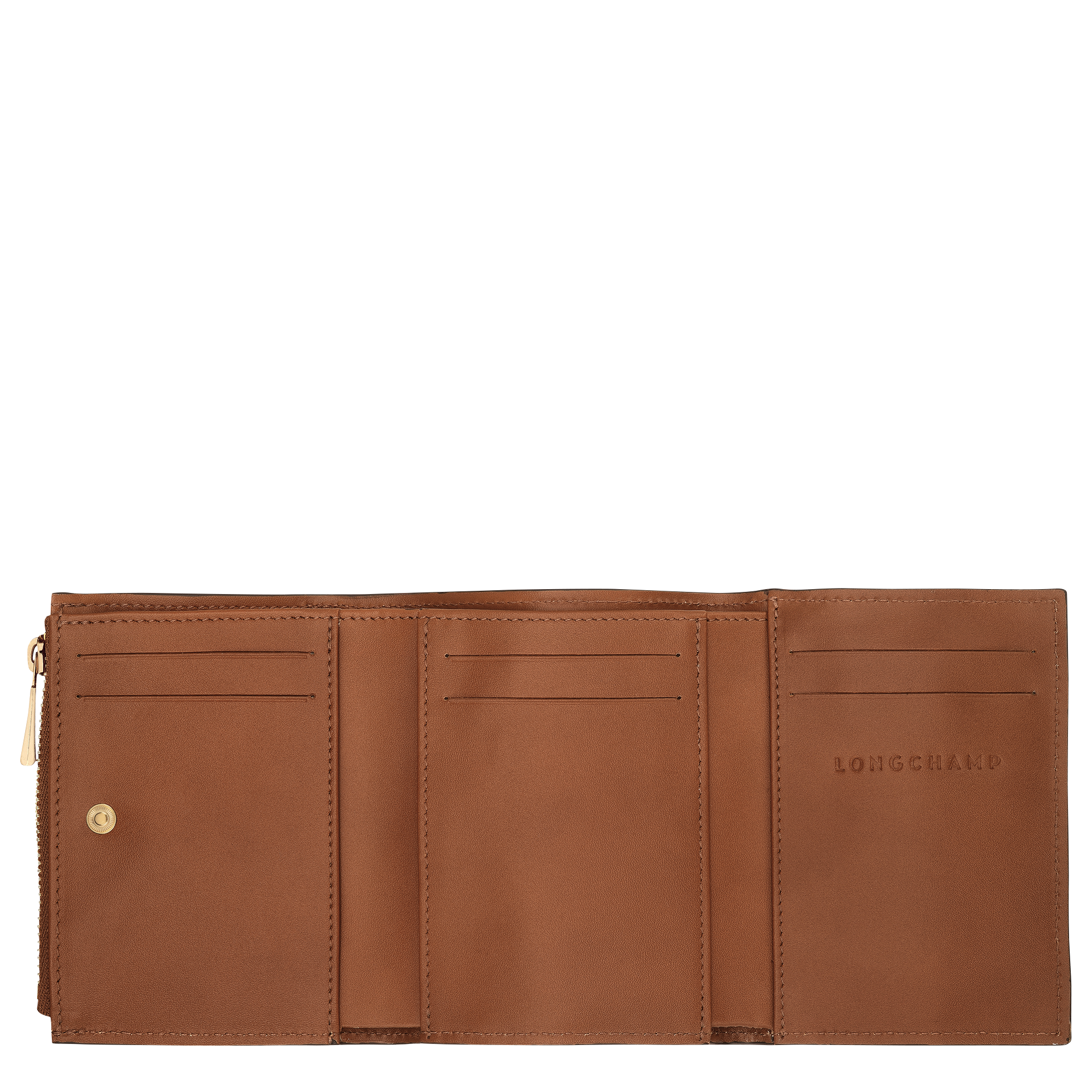 &Eacute;pure Compact wallet, Cognac