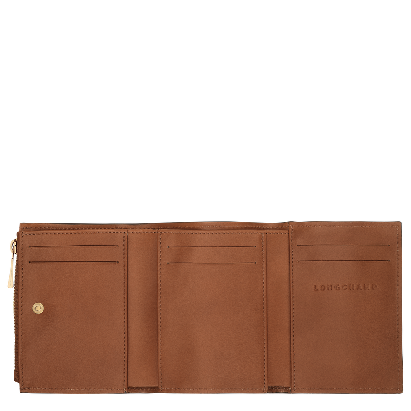 &Eacute;pure Compact wallet , Cognac - Leather  - View 3 of  3