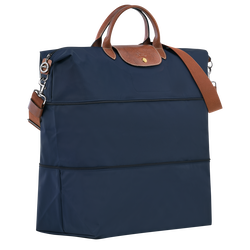 Longchamp 'Le Pliage' Overnighter in Navy