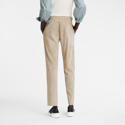null Pantalon en cuir, Lin