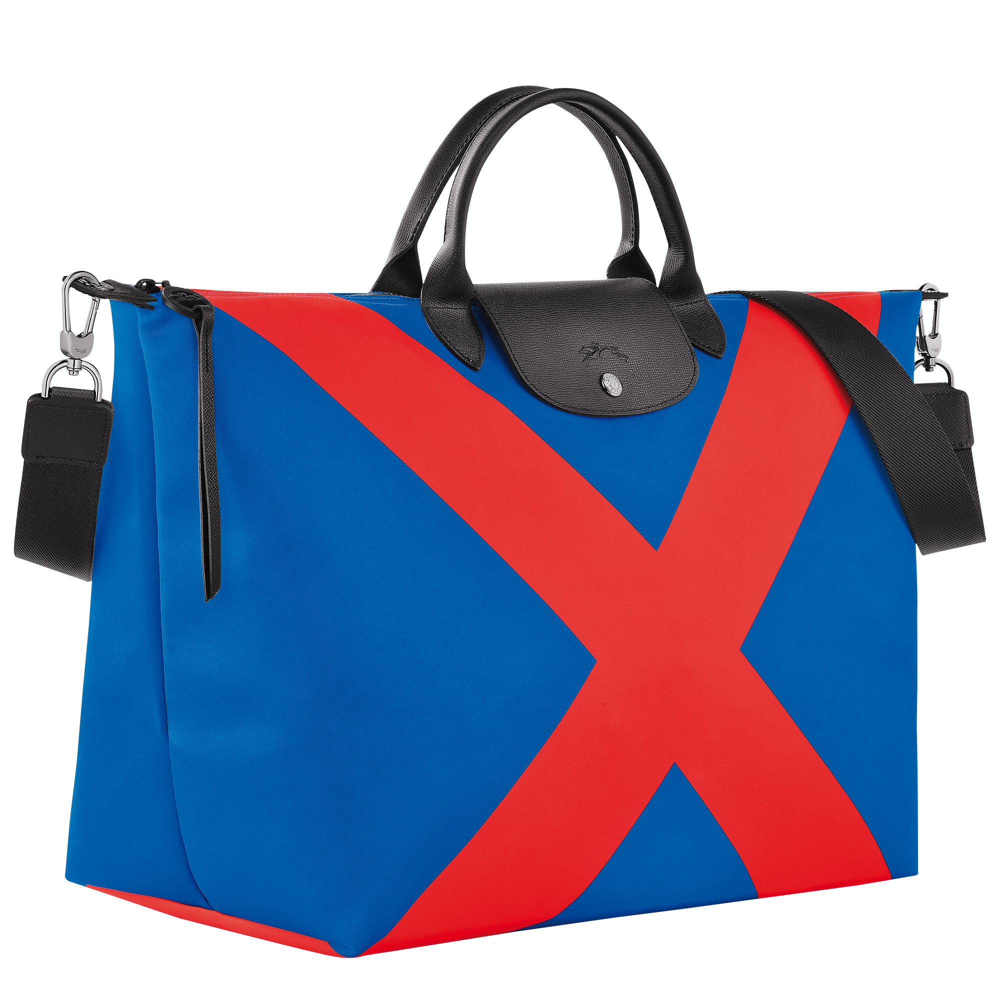 Le Pliage Collection Travel bag S, Cobalt/Red