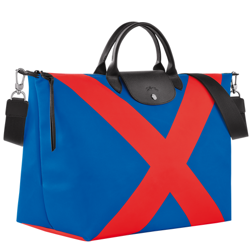 Le Pliage Collection S Travel bag , Cobalt/Red - Canvas - View 3 of  4