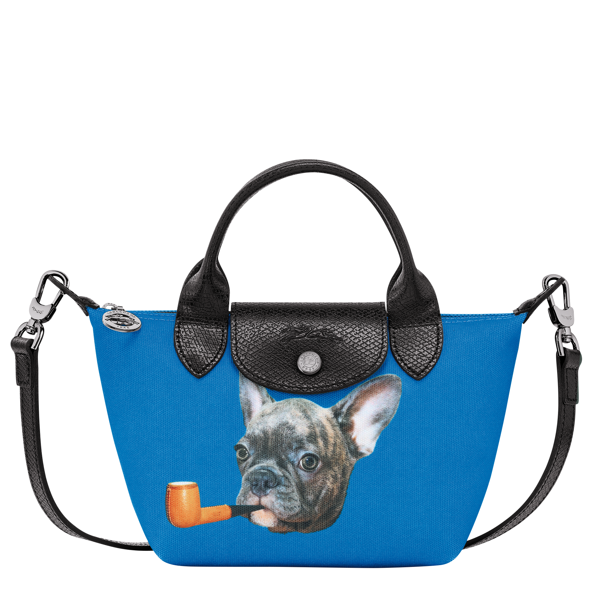 Longchamp x ToiletPaper 手提包 XS, 藍色