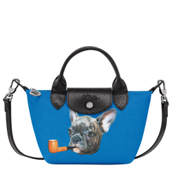 Longchamp x ToiletPaper XS Handbag , Blue - Canvas